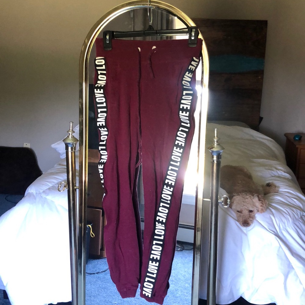 Burgundy Love Sweatpants